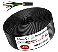 30m de câble de terre Câble de courant fort NYY-JZ 7X2,5 mm² Câble électrique
