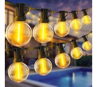 30M Guirlande Lumineuse Exterieur LED - Guinguette Lumières Exterieure G40 | IP44 Étanche, Electrique, Jardin, Décoration Mariage, Terrasse, Balcon, Eclairage Extérieur Pergola Fête Noël 100FT, Ampoules