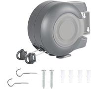 30m Outdoor Lourde charge extensible double corde à linge Montée au mur Cordon de séchage extensible pour séchoir Gris