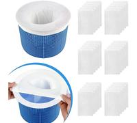 30Pcs Chaussettes de Skimmer de Piscine,Pool Skimmer Socks, Filtres en Tissu de Nylon Élastique,pour Peuvent Emprisonner Pollen, Feuilles,Cheveux