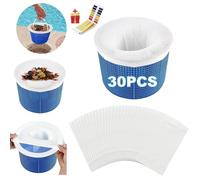 30pcs Chaussettes de Skimmer de Piscine，Sac de filtration pour piscine, housse de protection contre les poussières 13x22cm