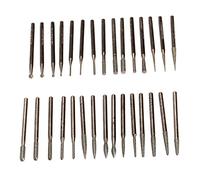 30pcs Forets Diamant Fraises Rotatives Pointes Diamantées Diamant ponçage Forets à meuler diamantés Aiguille de meulage diamant Accessoires de broyage électrique Pour Dremel Rotary Drill Bit