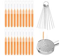 30pcs Kit Nettoyant Pommeau de Douche, Brosse Nettoyage Pommeau de Douche Multi-Tailles Brosse de Nettoyage Anti-Colmatage pour Salle de Bain Petit Trou Espace Buse Fente de Fenêtre