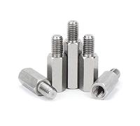 30pcs M2.5×4mm+6mm Entretoise pour carte mère PCB hexagonale mâle femelle entretoise d'espacement pour piliers en acier inoxydable