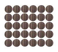 30x Cache vis adhésif autocollant diamètre 20mm bouchon trou meuble table chaise maison, bois marron bois zébré