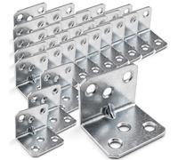 30x Équerre d'assemblage angle de poutre large idéal pour l'intérieur et l'extérieur acier galvanisé - angle métallique en 30 x 30 x 36 mm