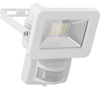 30x Goobay 53878 Projecteur LED d'extérieur, 10 W, avec détecteur de mouvement, blanc - avec 850 lm, lumière blanc neutre (4000 K), capteur PIR avec fonction ON/OFF et presse-étoupe M16, pour l'extéri