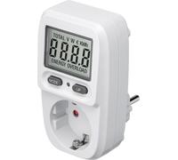 30x Goobay 64589 Compteur d'énergie numérique Basic, blanc-gris - pour mesurer la consommation d'électricité des appareils ménagers électriques