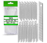 30x Lame Cutter 9mm - Lame de Cutter est Fabriquée en Acier à Ressort SK5 | Emballé Dans une Boîte en Plastique Pratique - ONIX TECH