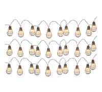 30x LED guirlande lumineuse solaire lampe solaire d'extérieur décoration de jardin style rétro, métal rouille, LED blanc chaud, L 200 cm