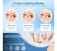 30x Magnifying Mirror With Lights, Travel Mirror 15cm With Magnification, Rechargeable Lighted Magnifying Mirror, 30x Portable Travel Magnifying Mirror