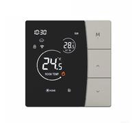 31 A pour thermostat intelligent WiFi Tuya, affichage LED, écran tactile, thermostat d'ambiance numérique, avec commande vocale, pour chauffage au sol électrique, chaudière à gaz (gris, 16A-WIFI)