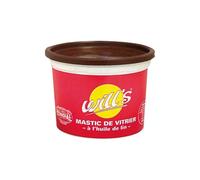 31000611 Mastic vitrier 500 g brun/acajou pot plastique
