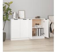 vidaXL Buffet 3115772 – 2 pièces Blanc 60×30×70 cm bois d'ingénierie