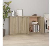 vidaXL Buffet armoire latérale salle de séjour Chêne Sonoma 60x30x70 cm Bois d'ingénierie (lot de 2)