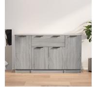 3115834 vidaXL Buffets 3 pcs Sonoma gris Bois d'ingénierie