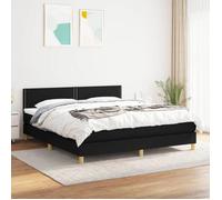 vidaXL Sommier tapissier 180x200 cm Tissu Noir