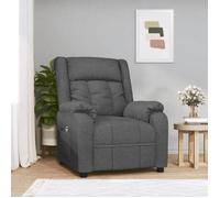 3143568 vidaXL Fauteuil inclinable électrique Gris foncé Tissu