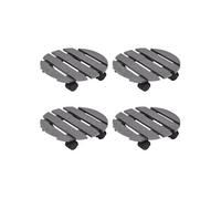 vidaXL Rouleau pour plantes 4 pcs. Gris Ø30x7,5 cm WPC