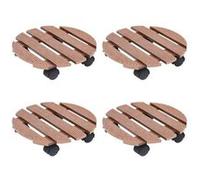 vidaXL Rouleau pour plantes 4 pcs. Marron Ø30x7,5 cm WPC