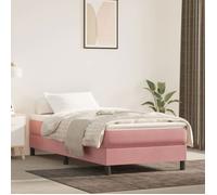 3144314 vidaXL Lit à sommier tapissier avec matelas Rose 90x200 cm Velours