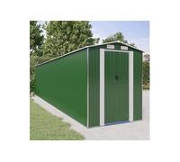 3147435 Abri de jardin Vert 192x855x223 cm Acier galvanisé
