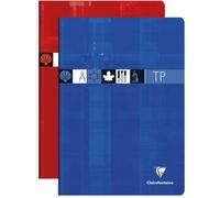 3168c Un Cahier Agrafé De Travaux Pratiques-A4 21x29,7 Cm-80 Pages Petits Carreaux 90 G Et Unies Blanches 125 G-Couverture Carte Pelliculée-Couleur Aléatoire