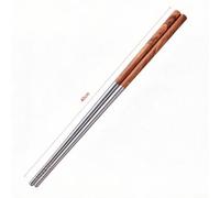 316L Baguettes à frire en acier inoxydable extra longues 45 cm antidérapantes résistantes à la chaleur noyau creux poli miroir pour une cuisson sûre et protection contre les éclaboussures Argent (40