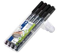[318-9WP4HZ] STAEDTLER Marqueur permanent 318F Lumocolor, étui de 4, noir
