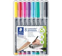 [318 WP8-2] STAEDTLER Marqueur permanent 318F Lumocolor, étui de 8