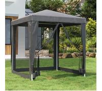 vidaXL Tente de réception 2x2 m avec 4 parois latérales en maille Anthracite HDPE