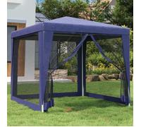 vidaXL Tente de réception avec 4 parois latérales en maille bleue 2,5x2,5 m HDPE