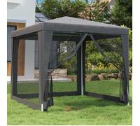 vidaXL Tente de réception avec 4 parois latérales en maille Anthracite 2,5x2,5 m HDPE