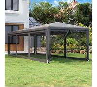 vidaXL Tente de réception avec 8 parois latérales en maille Anthracite 3x9 m HDPE