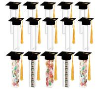 32/24/12 pièces Boîtes cadeaux de bonbons pour la saison de la remise des diplômes, mini boîtes cadeaux de chapeau de remise des diplômes pour les étudiants aux fêtes de remise des diplômes, boîtes de