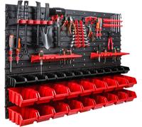 32 bacs gerbables 115 x 78 cm Porte-outils Porte-appareils plastique rouge Boîtes