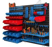 32 bacs gerbables étagère murale plastique 115,8 x 78 cm porte-outils atelier garage système de stockage bacs à bec verseur