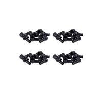 32 Pcs 15mm x 8mm Noir Pipe de Fumeur Forme PVC Batterie Terminal Isolant Recouvre Bottes