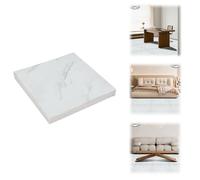 32 PCS Planchers DIY en PVC - Ensemble de 32 Planchers Avec Colle 30*30cm - Planchers en PVC Collables - Marbre Blanc Texture