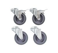 32 pcs Roulettes pivotantes à trou de boulon 75 mm