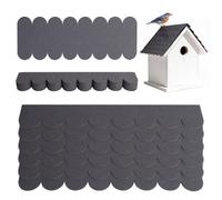 32 pièces Bardeau Bitume Toiture, Mini Bardeaux de Toit Auto-Adhésifs Bardeau Toit Imperméabilité pour Toits de Nichoirs Clapiers Niches et Boîtes Aux lettres