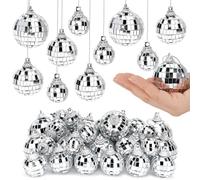 32 Pièces Boule à Facette Kit, Mini Boule Disco avec Corde 5cm 4cm 3cm 2cm | Deco Disco Brillant Réutilisable, Disco Ball pour la Décoration de la Maison, Boules de Noël, Boule a Facette Deco a Poser