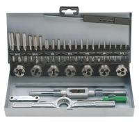32 PIÈCES COFFRET DE TARAUDS ET FILIÈRES EN ACIER TUNGSTÈNE M3-M12 FERVI M032