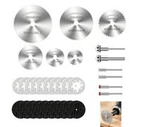 32 Pièces Disque Diamant Outil Rotatif, Lame Scie Circulaire Mini, Tronçonner Disques Résine HSS avec Mandrin 3 mm, Coupe pour Bois Métal Plastique Pierre Verre, Compatible Outils Rotatifs Dremel