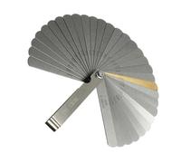 32 Pièces Jauge D'épaisseur et Sae Métrique à Double Marquage | Lames Polies et Trempées, Pliable et Portable, Usage Professionnel Quotidien, Argenté