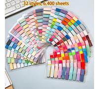 32 pièces/paquet 6400 feuilles / 16 pièces/paquet 3200 feuilles / 10 pièces/paquet 2000 feuilles / 6 pièces/paquet 1200 feuilles Notes adhésives, onglets d'index, onglets de livre, blocs-notes, étique