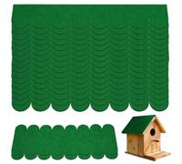 32 Pièces Plaques de Toit Autocollantes pour Nichoir à Oiseaux | Mini-Maison Ondulée Shingle pour Toiture, Imperméables Toit Bitume Cabane pour Décoratifs Sur Nichoirs, Abris à Insectes