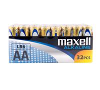 32 Piles Alcalines AA / LR6 Maxell Alkaline