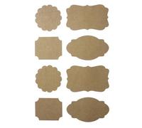 32 Stickers Etiquettes Vierges Kraft Ht.30