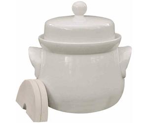 3203 Mini-Gärtopf creme 3,0 l mit Deckel und Steinen Pot de fermentation